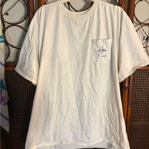 Guy Harvey White Tee with Blue Logo